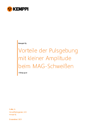 Vorteile der Pulsgebung mit kleiner Amplitude beim MAG-Schweißen