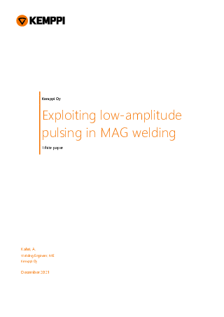 Exploiting low-amplitude pulsing in MAG welding