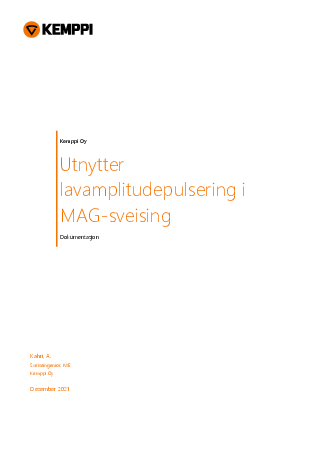 Utnytter lavamplitudepulsering i MAG-sveising